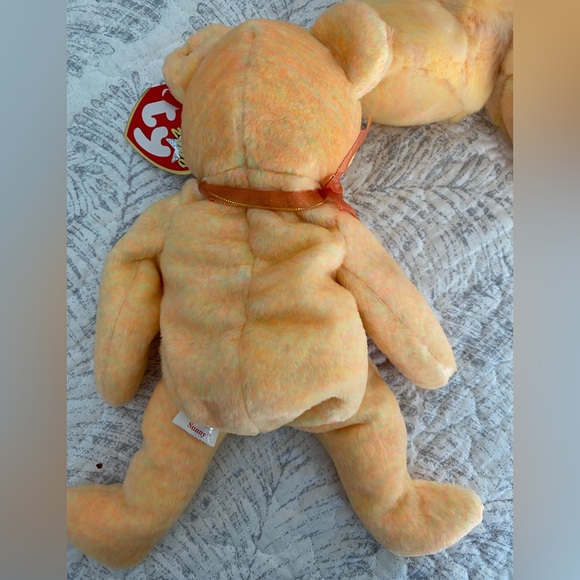 🧡 RETIRED MATCHING SET. Beanie BUDDY Bear “Sunny” & Beanie BABY Bear “Sunny”. - Picture 11 of 16